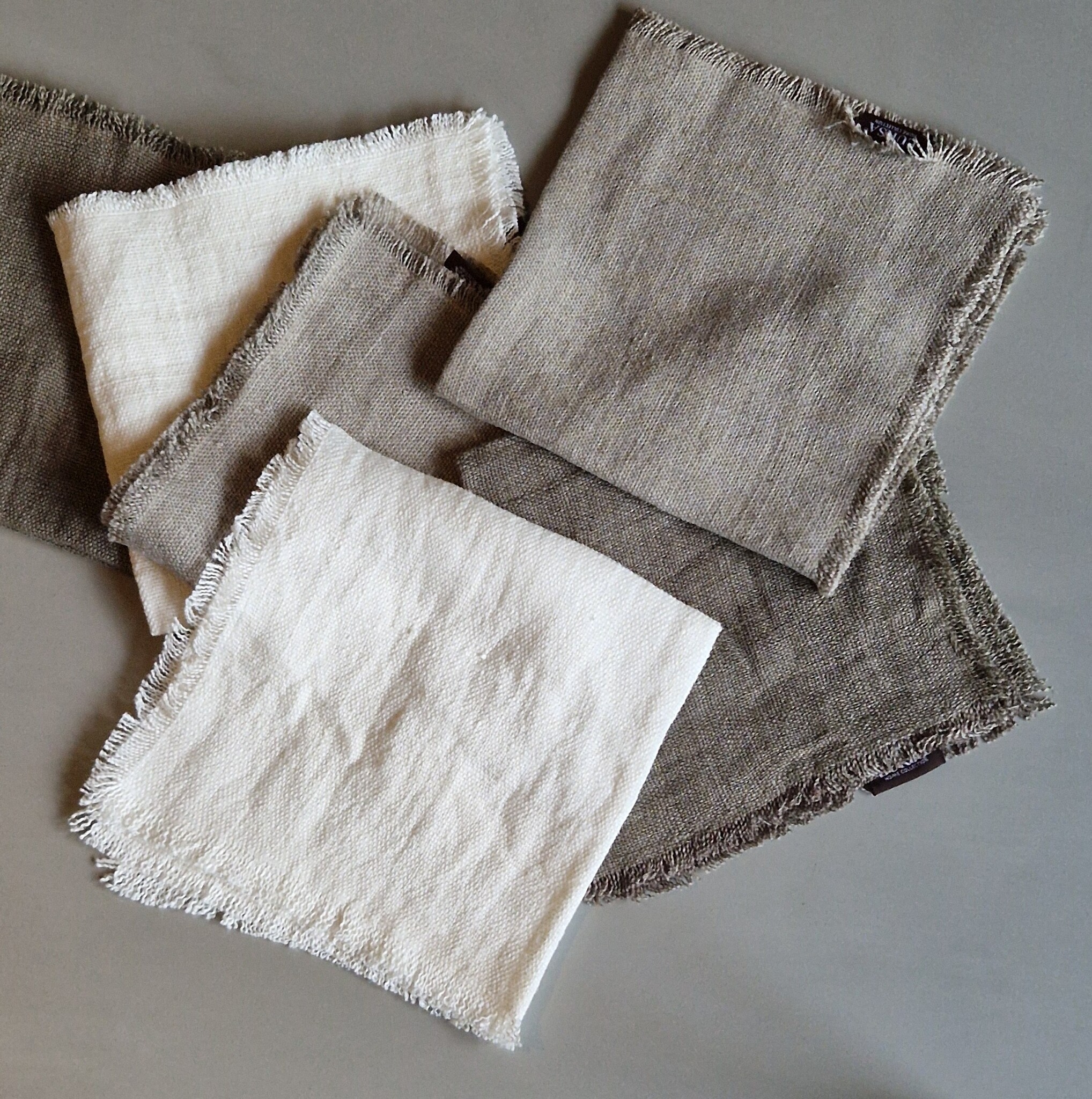 Luksa Home Collection Linnen Servet Azra | 2 Stuks | Off-White | 45 x 45 cm