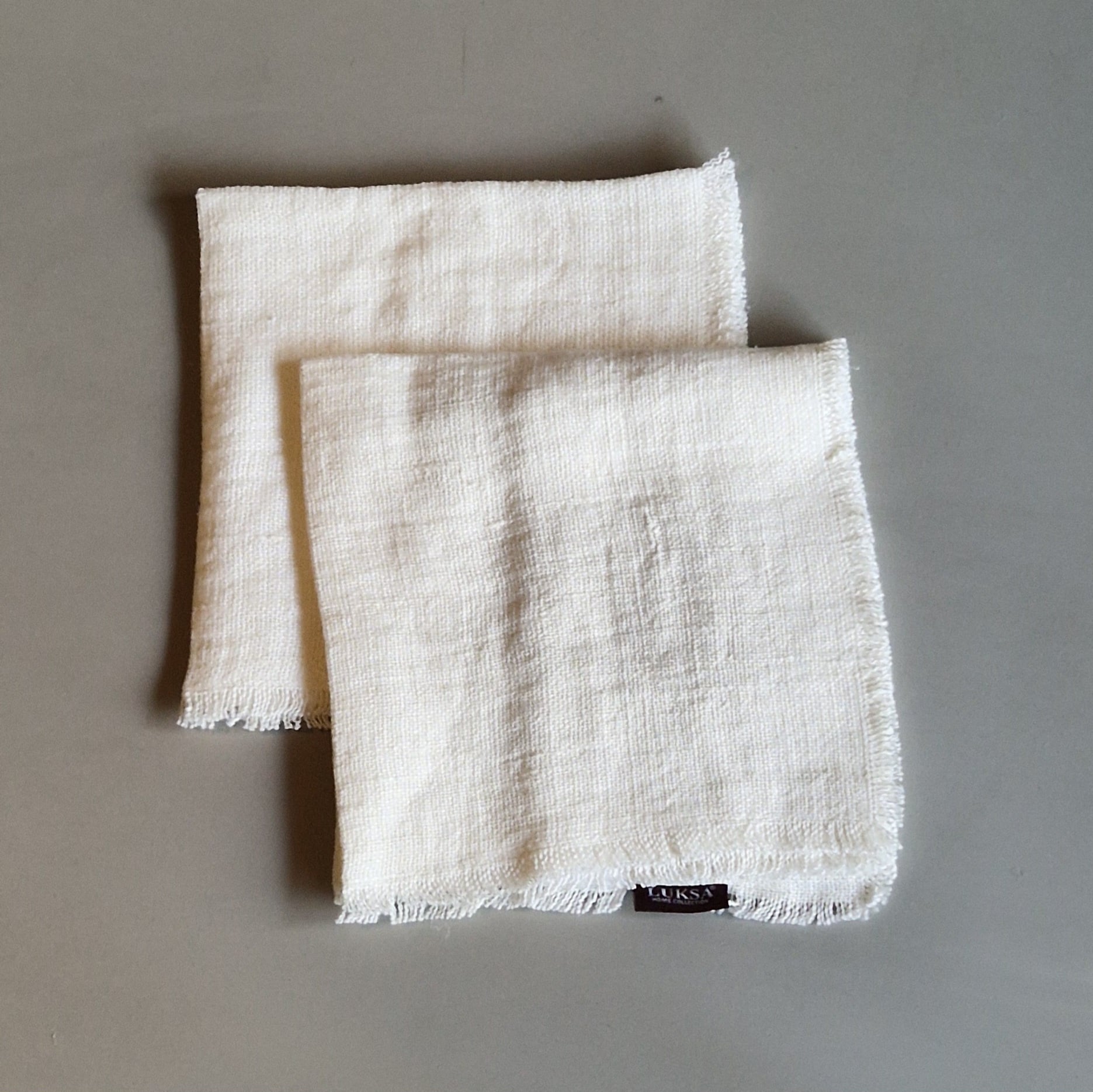 Luksa Home Collection Linnen Servet Azra | 2 Stuks | Off-White | 45 x 45 cm