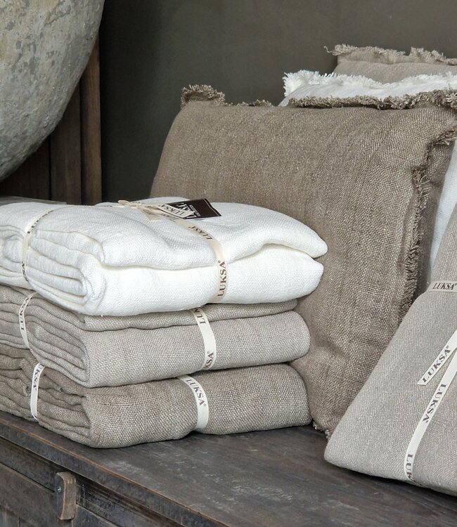 Luksa Home Collection Plaid/Tafelkleed Azra | Taupe | 2 Maten