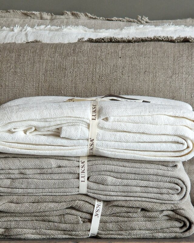 Luksa Home Collection Plaid/Tafelkleed Azra | Taupe | 2 Maten