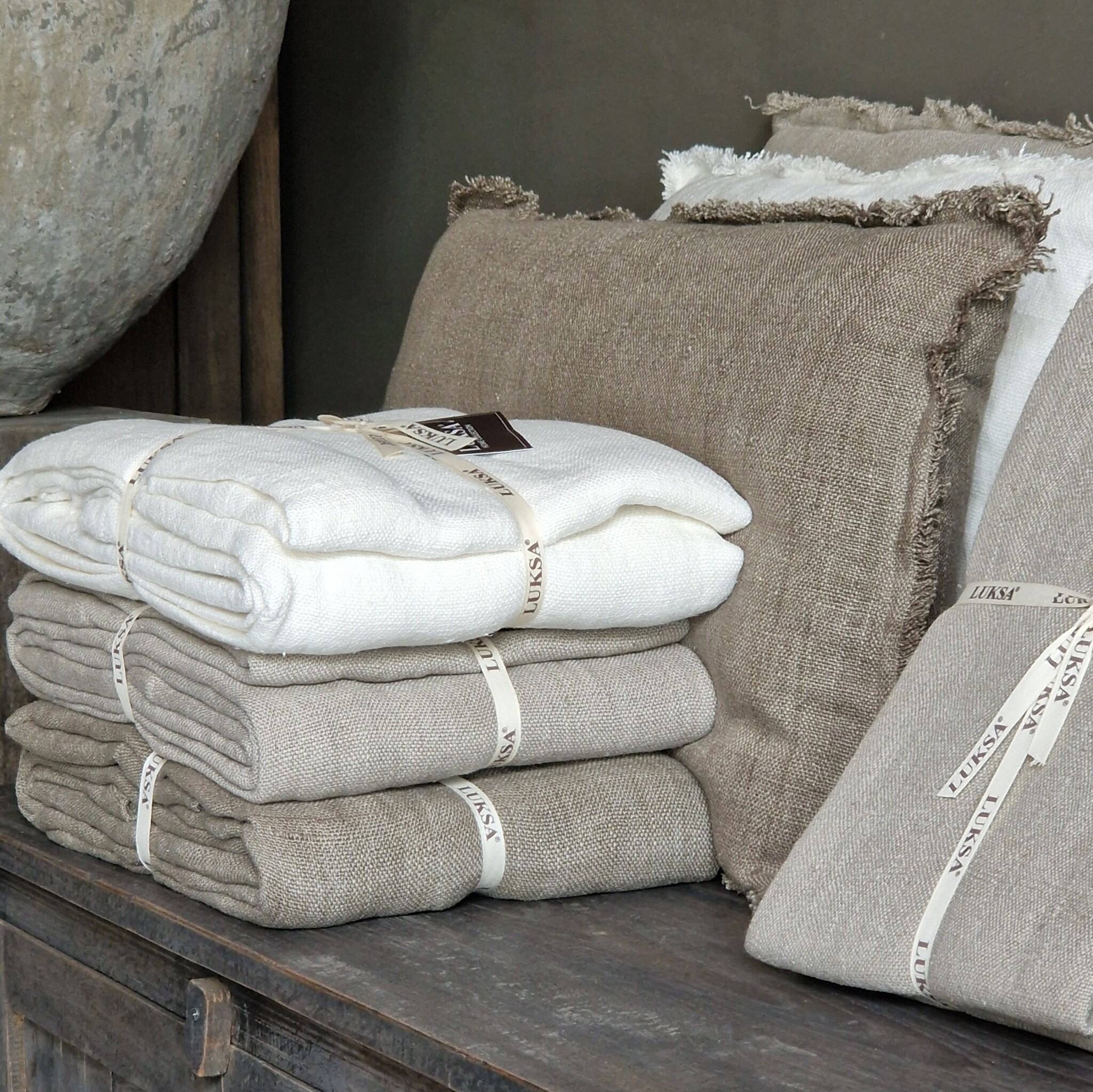Luksa Home Collection Plaid/Tafelkleed Azra | Beige | 2 Maten