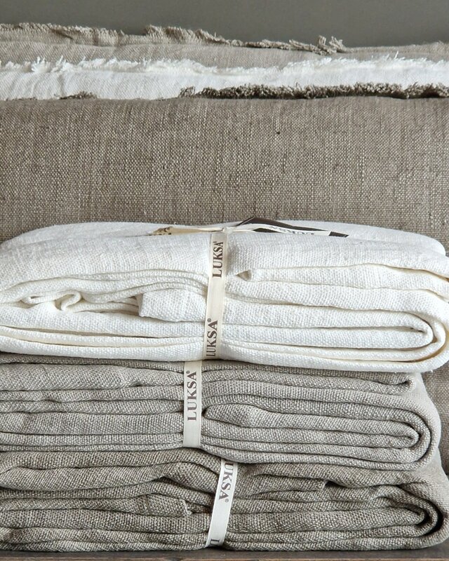 Luksa Home Collection Plaid/Tafelkleed Azra | Beige | 2 Maten