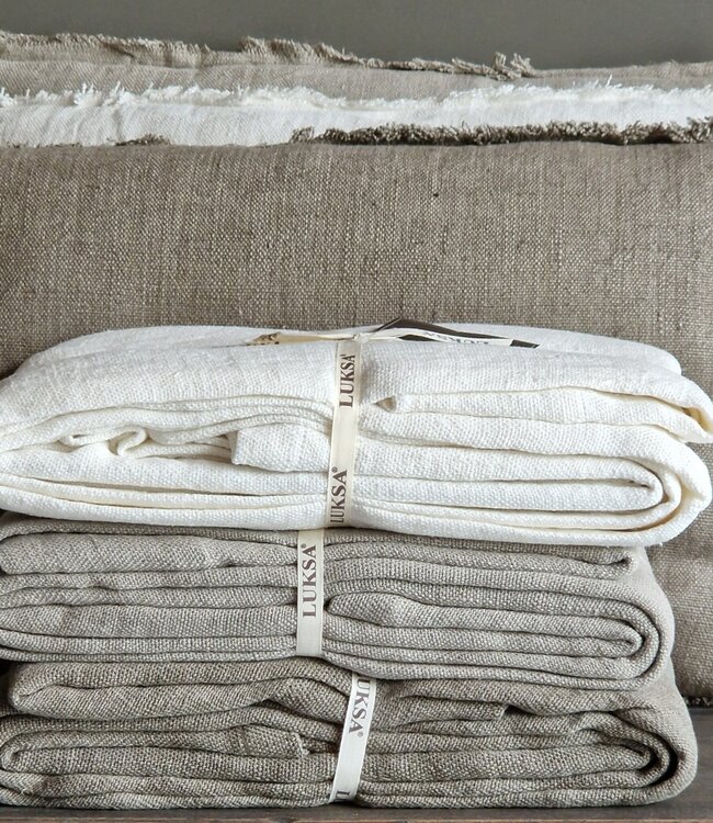 Luksa Home Collection Plaid/Tafelkleed Azra | Off-White | 2 Maten