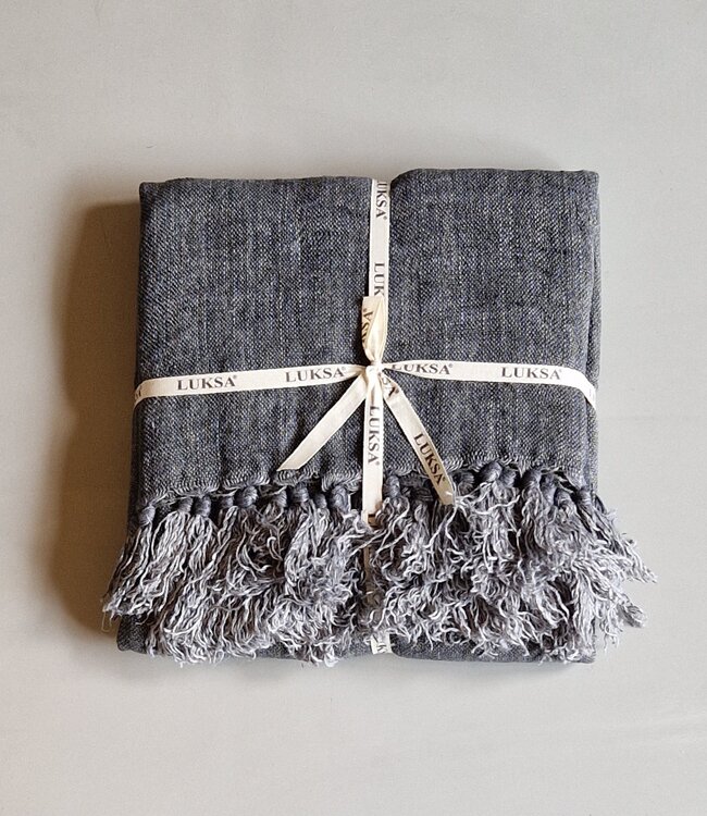 Luksa Home Collection Sierkussen Azra | Bruingrijs | 60 x 40 cm