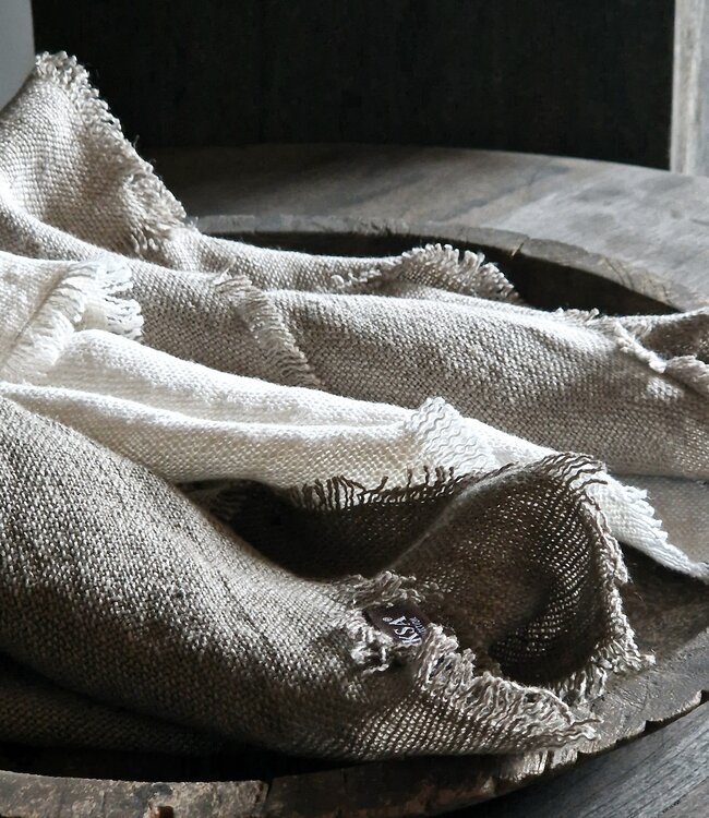 Luksa Home Collection Linnen Servet Azra | 2 Stuks | Taupe | 45 x 45 cm