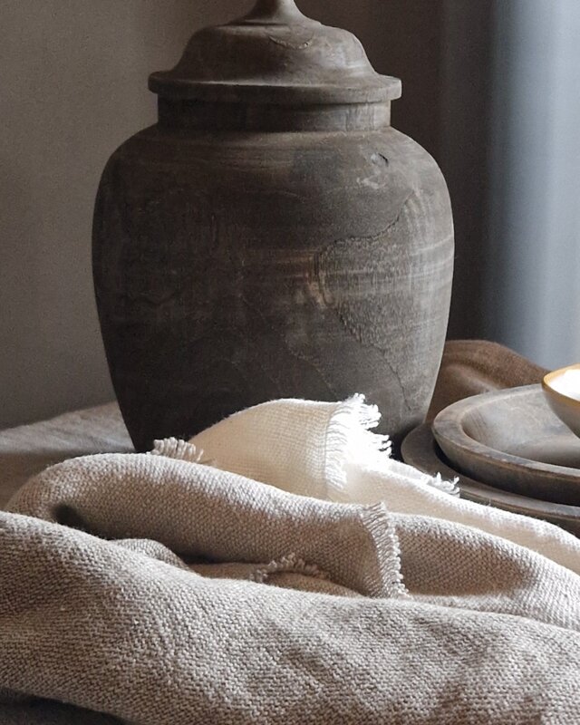 Luksa Home Collection Linnen Servet Azra | 2 Stuks | Taupe | 45 x 45 cm