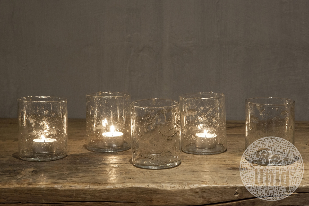 Be-Uniq Waxinehouder Isa | Glas | H10 x D8 cm
