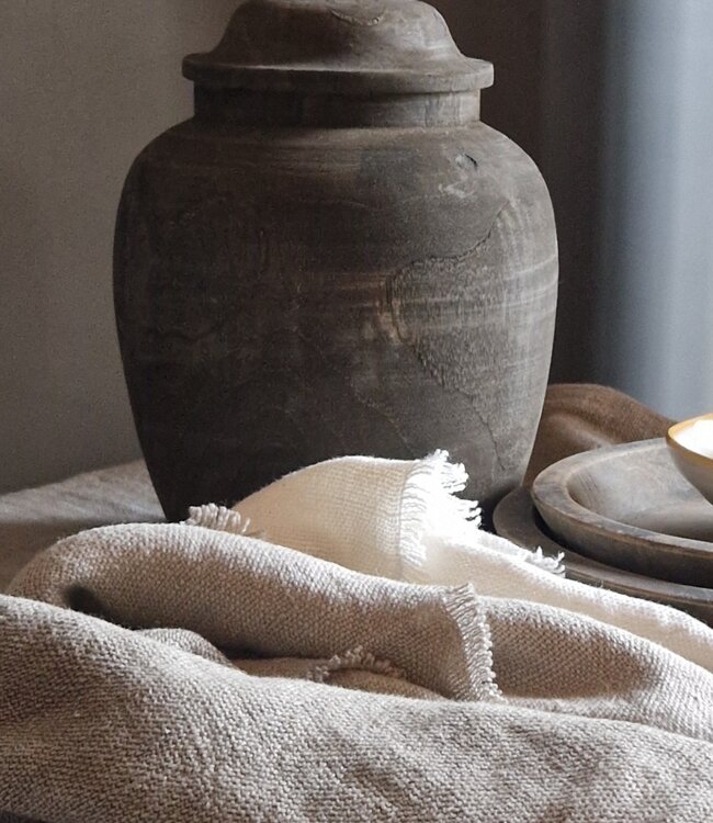 Luksa Home Collection Linnen Servet Azra | 2 Stuks | Beige | 45 x 45 cm