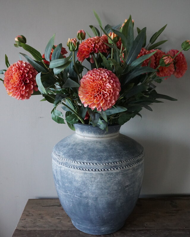 Brynxz Mangoblad Kunstplant | Grijs/Groen | L88 cm