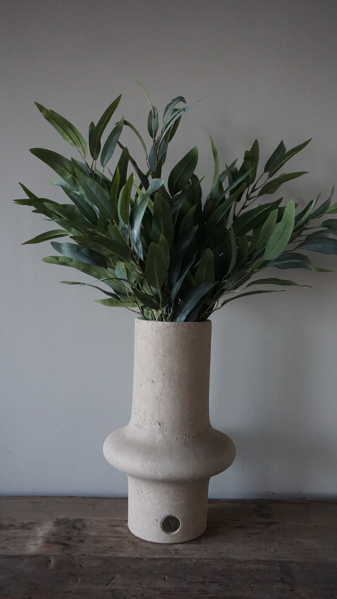Brynxz Mangoblad Kunstplant | Grijs/Groen | L88 cm