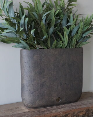 Brynxz Plantenbak Ovaal | Majestic Bruin | H40xB47xD14 cm