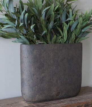Brynxz Plantenbak Ovaal | Majestic Bruin | H40xB47xD14 cm
