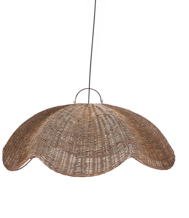 Bazar Bizar Antwerp De Wave-pendellamp - Donkere walnoot - L - 103x40