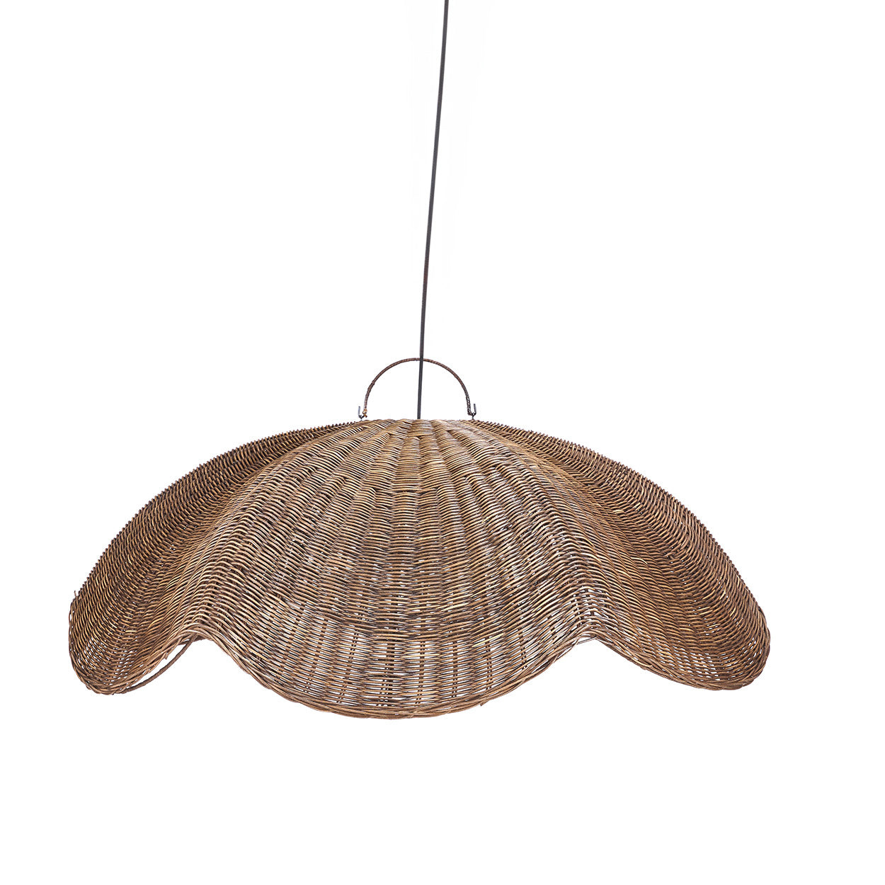 Bazar Bizar Antwerp De Wave-pendellamp - Donkere walnoot - L - 103x40