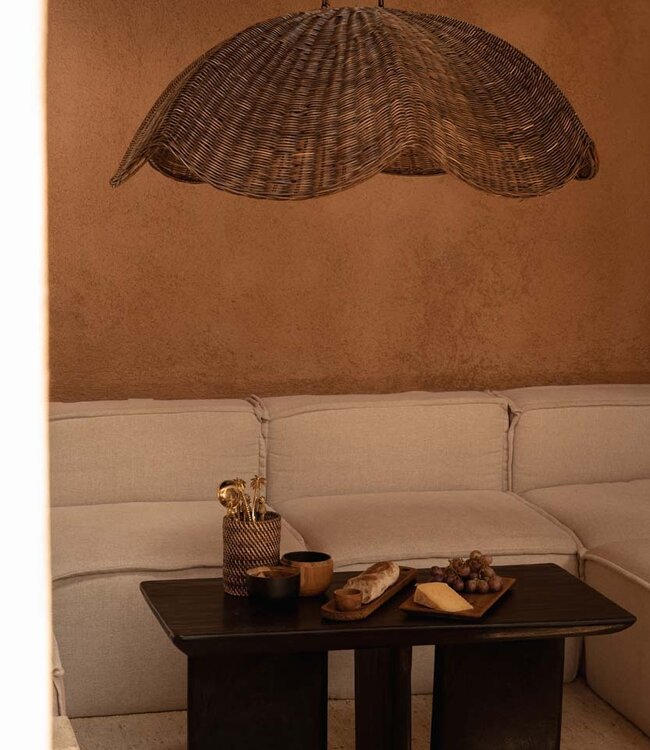 Bazar Bizar Antwerp De Wave-pendellamp - Donkere walnoot - L - 103x40