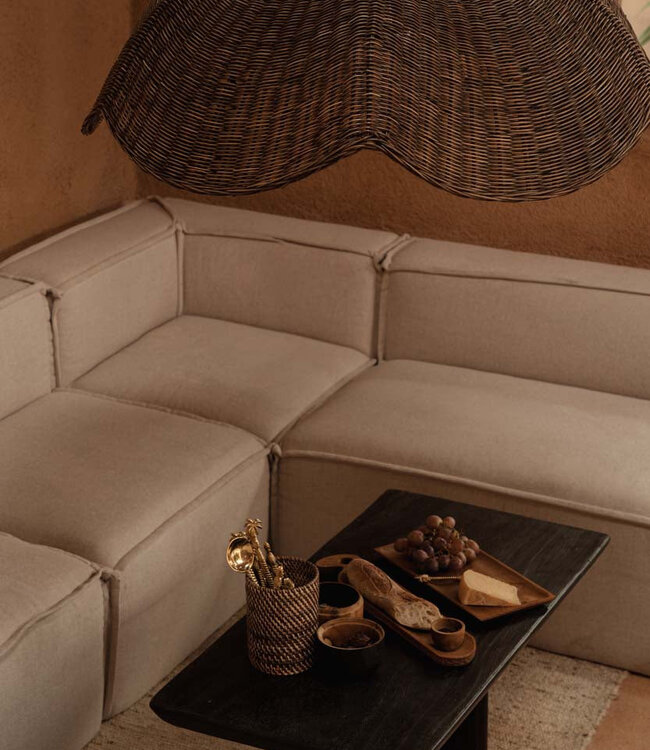 Bazar Bizar Antwerp De Wave-pendellamp - Donkere walnoot - L - 103x40