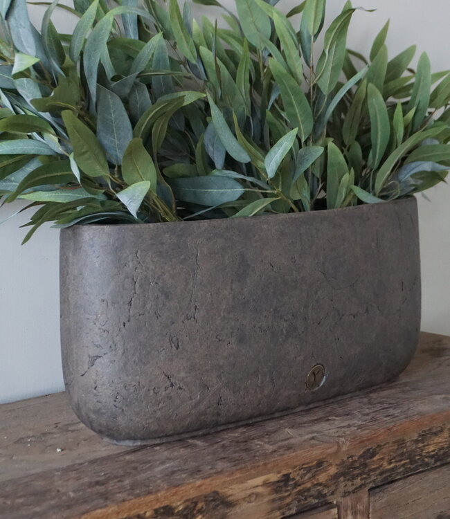 Brynxz Plantenbak Ovaal | Majestic Bruin | H24xB56xD18 cm