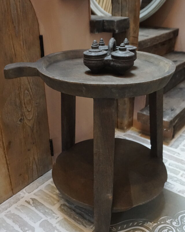 Luksa Home Collection Bijzettafel Hout Josefien Met Schaal H60xB50 Cm