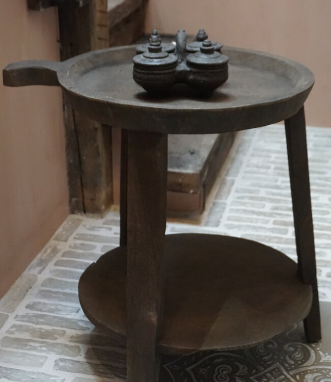 Luksa Home Collection Bijzettafel Hout Josefien Met Schaal H60xB50 Cm