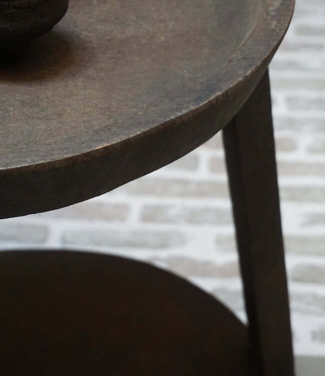Luksa Home Collection Bijzettafel Hout Josefien Met Schaal H60xB50 Cm