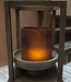 Luksa Home Collection Windlicht Cilinder Glas Zwart Bruin H25xB25 Cm