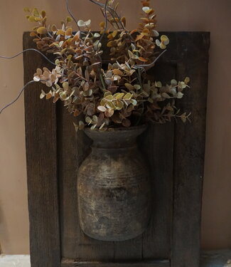 Rene Houtman Wandpaneel Met Vaas/Kruik | Houten Lijst | H51xB34,5 cm