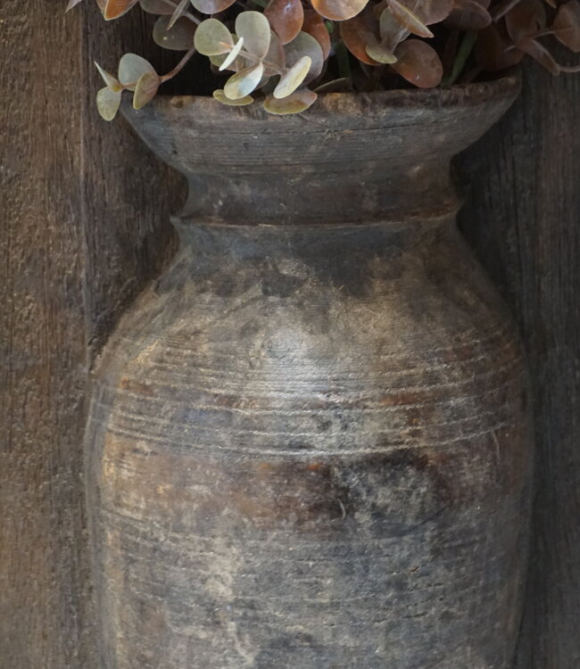 Rene Houtman Wandpaneel Met Vaas/Kruik | Houten Lijst | H51xB34,5 cm