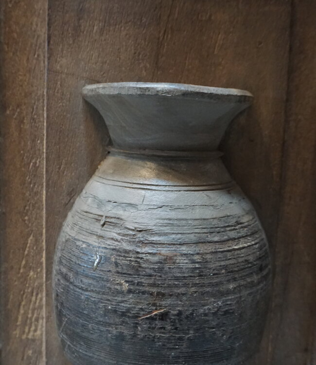 Rene Houtman Wandpaneel Met Vaas/Kruik | Houten Lijst | H52xB40 cm