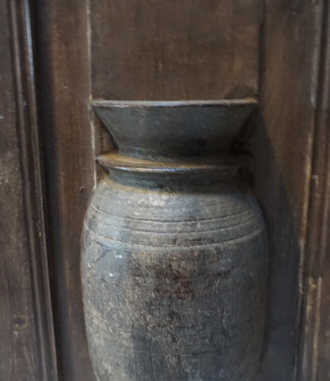 Rene Houtman Wandpaneel Met Vaas/Kruik | Houten Lijst | H52xB32 cm