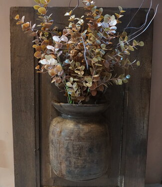 Rene Houtman Wandpaneel Met Vaas/Kruik | Houten Lijst | H54xB36 cm