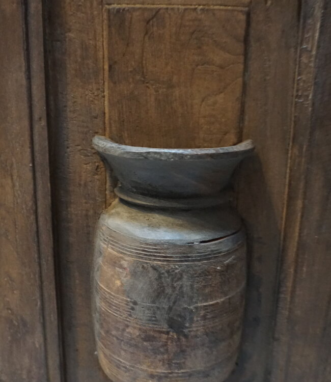 Rene Houtman Wandpaneel Met Vaas/Kruik | Houten Lijst | H52,5xB32,5 cm