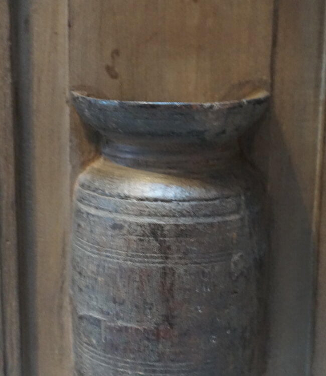 Rene Houtman Wandpaneel Met Vaas/Kruik | Houten Lijst | H51xB32,5 cm