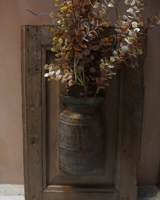 Rene Houtman Wandpaneel Met Vaas/Kruik | Houten Lijst | H51xB32,5 cm