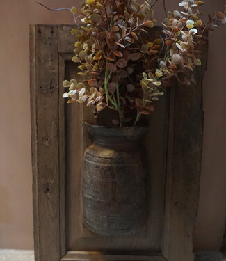 Rene Houtman Wandpaneel Met Vaas/Kruik | Houten Lijst | H51xB32,5 cm