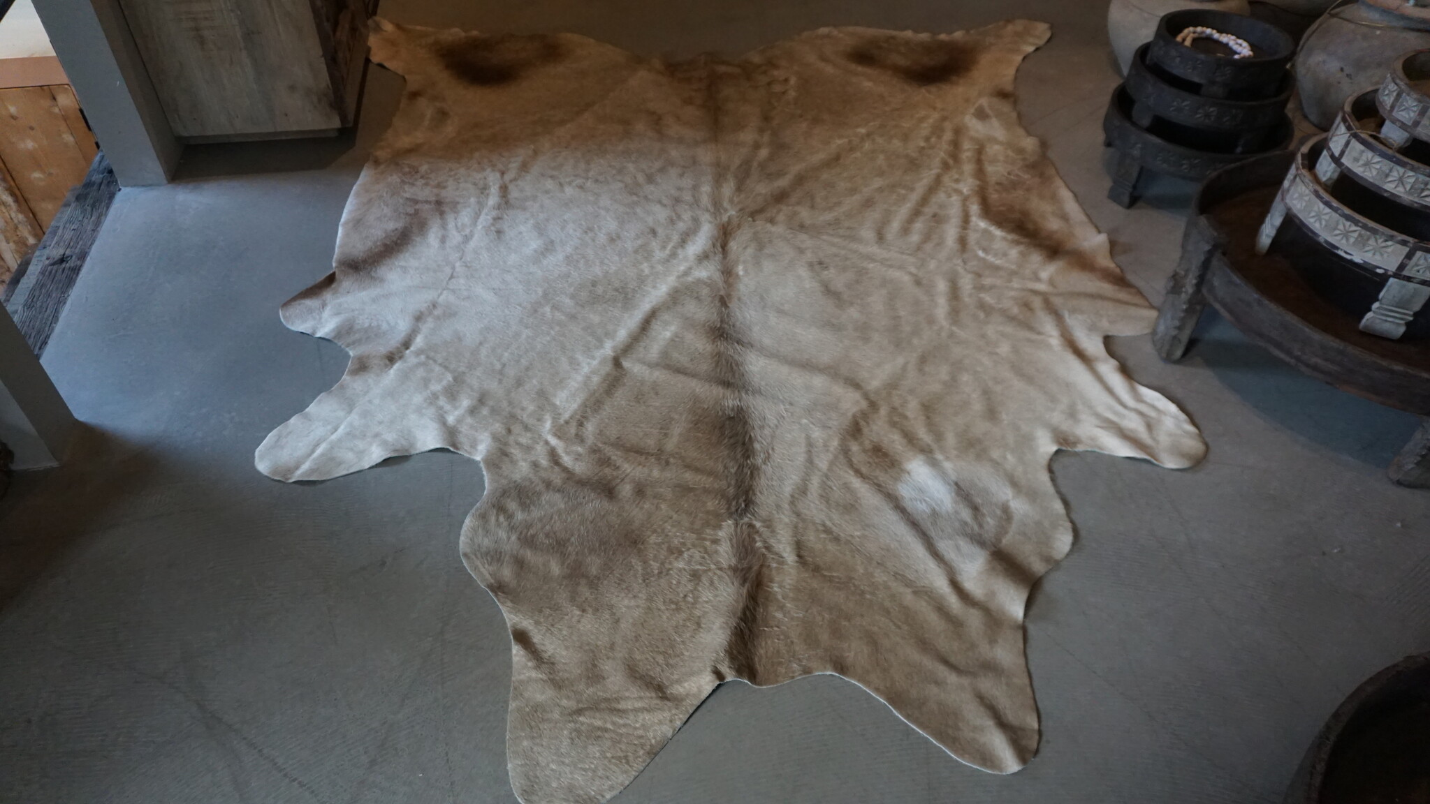 Rene Houtman Koeienhuid Vloerkleed | Beige | L250 x B232 cm
