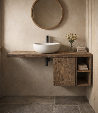 Rene Houtman Zwevend Toiletmeubel Lieke | Geborsteld Eikenhout