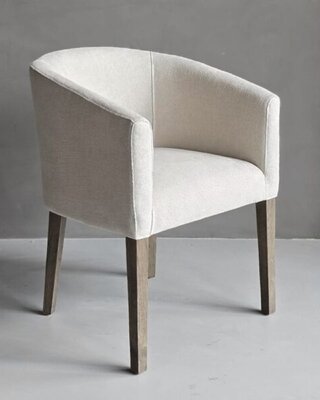 Luksa Home Collection Eetkamerstoel Sophie 100% Linnen - Taupe Of Beige