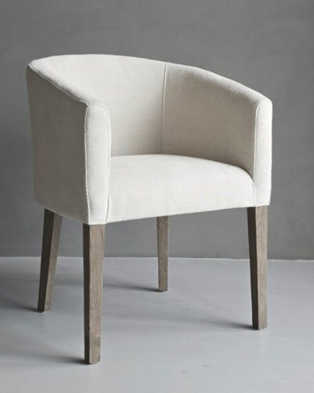 Luksa Home Collection Eetkamerstoel Sophie 100% Linnen - Taupe Of Beige