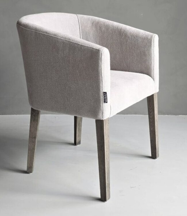 Luksa Home Collection Eetkamerstoel Sophie 100% Linnen - Taupe Of Beige