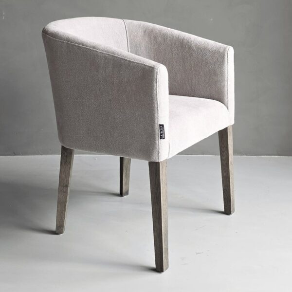 Luksa Home Collection Eetkamerstoel Sophie 100% Linnen - Taupe Of Beige