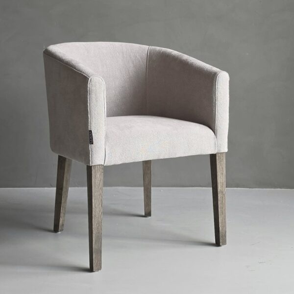 Luksa Home Collection Eetkamerstoel Sophie 100% Linnen - Taupe Of Beige