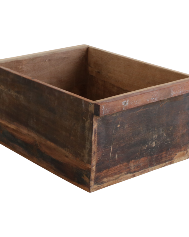 Raw Materials Amsterdam Factory opbergbox - FSC-gecertificeerd gerecycled hout - 42 x 20 x 30 cm