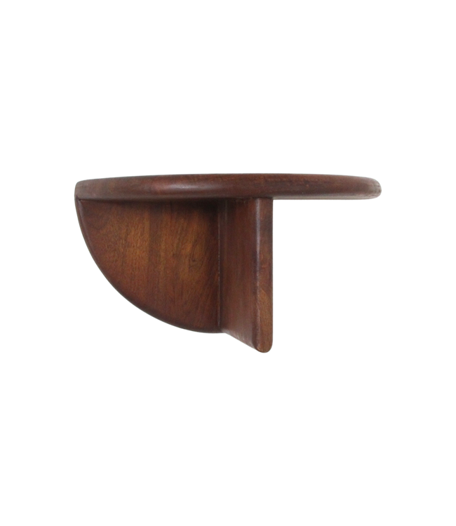 Raw Materials Amsterdam Ronde mangohouten wandplank met afgeronde rand