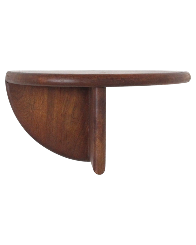 Raw Materials Amsterdam Ronde mangohouten wandplank met afgeronde rand