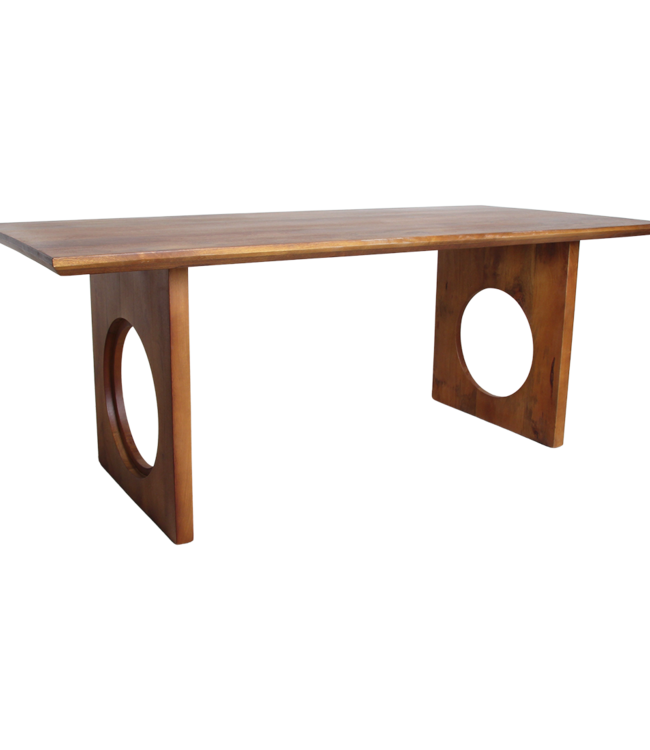 Raw Materials Amsterdam Loop mangohouten eettafel met afgeronde en afgeschuinde randen - 240 cm