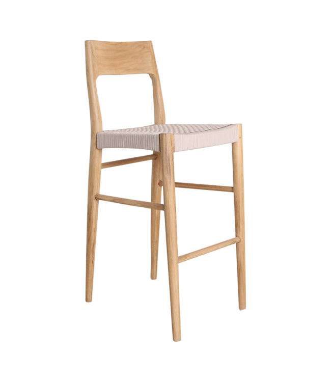 Raw Materials Amsterdam Freya teakhouten barstoel voor buiten