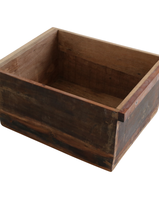 Raw Materials Amsterdam Factory opbergbox - FSC-gecertificeerd gerecycled hout - 42 x 20 x 30 cm