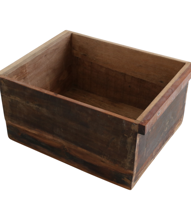 Raw Materials Amsterdam Factory opbergbox - FSC-gecertificeerd gerecycled hout - 42 x 20 x 30 cm