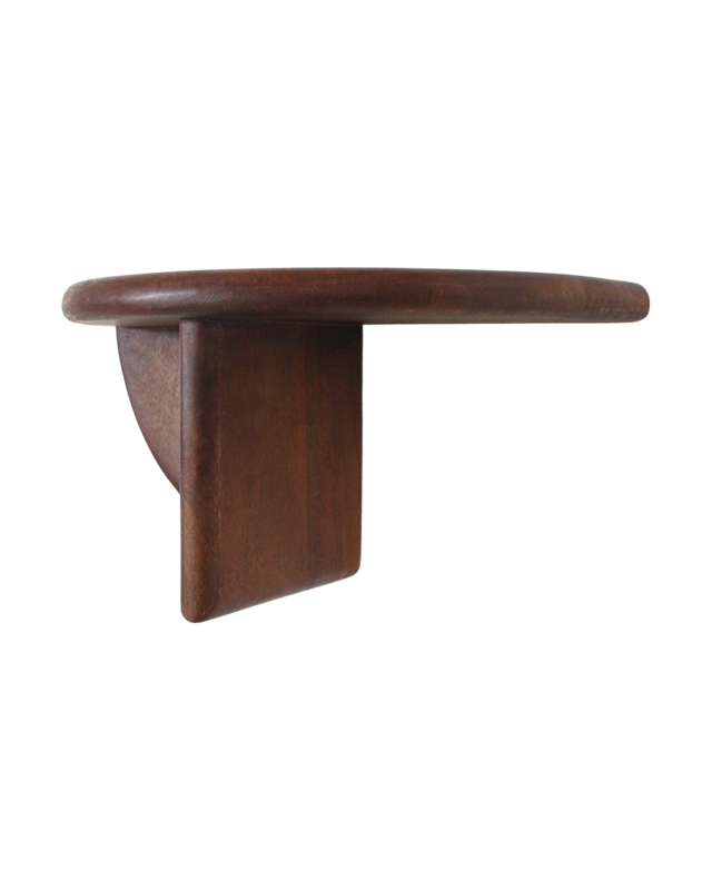 Raw Materials Amsterdam Ronde mangohouten wandplank met afgeronde rand