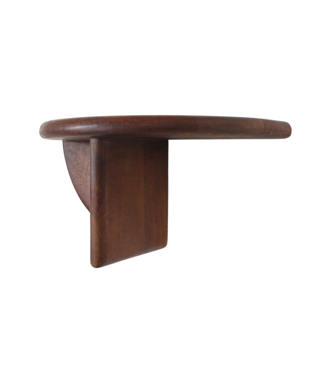 Raw Materials Amsterdam Ronde mangohouten wandplank met afgeronde rand